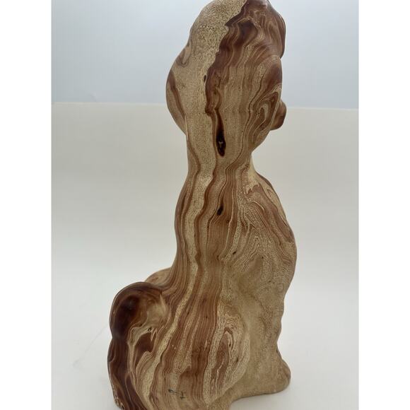 VTG Large 14" Pine Scented Pottery Colorado Poodle Statue Figure Brown Glaze - Picture 6 of 10